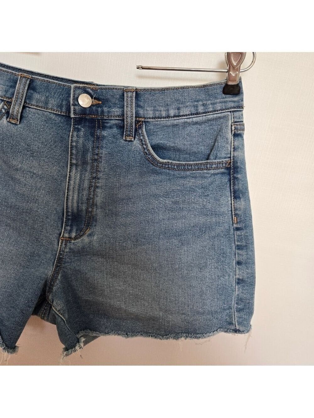JOE'S 'ANNALISE' DENIM SHORTS WOMEN BLUE MID RISE FRAYED HEM (SIZE 30) - Picture 7 of 14